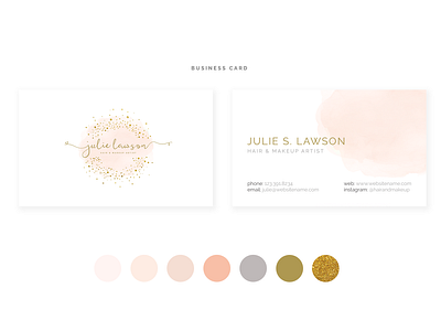 Business Card branding busines card feminine feminine logo icon illustration logo photography photography logo typography watercolor