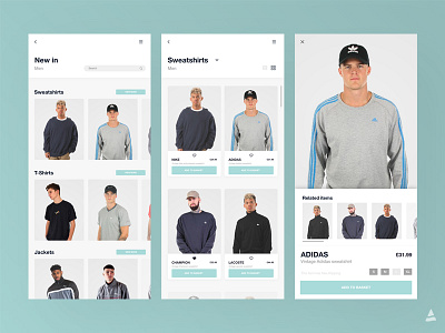 Clothing App app art clothing dailyui design fashion interaction interface ui uidesign ux website