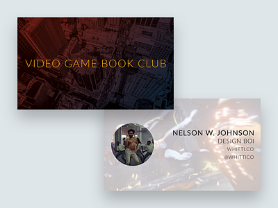 Video Game Book Club Business Card Idea branding graphic design