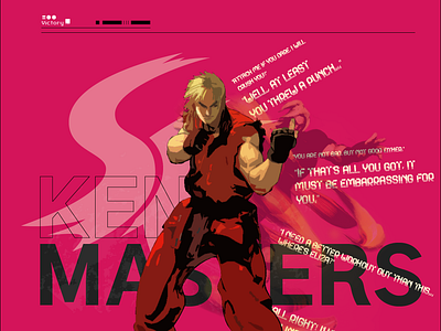 Ken Masters Type Poster adobe branding clean creative design designer illustration interface landing mobile page playful typography vector