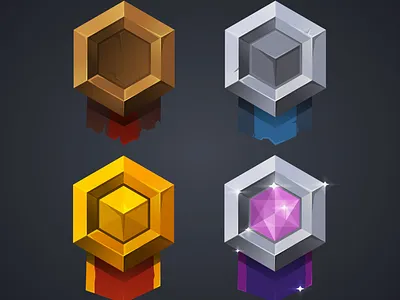 Badge app branding crown design flat game gameart gamedev icon illustration ios king logo mobile ui ux vector vip web