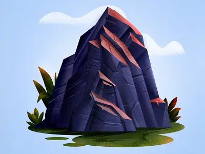 Jagged Rock Illustration 🗻 grain illustration photoshop rock