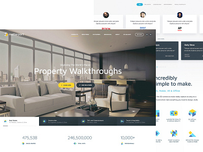 Matterport card home house icons illustration ui ux virtual vr website website builder