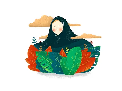 Zahra branding digital painting illustration painting ui ux web