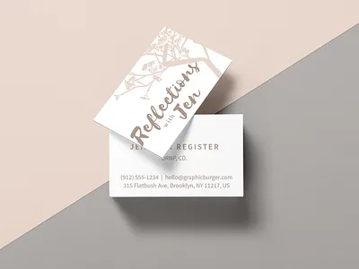 Reflections business card design design logo small business branding
