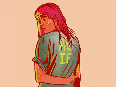 As if. design illustration illustrator ipad pro procreate women