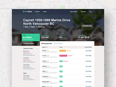 Next Rent app application management payments platform realestate renting
