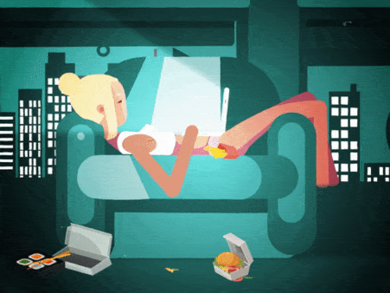Laziness Animated GIF by Beemloop 2d animation after effects animation aftereffects amimation animated animated gif animation animation 2d animation studio art beemloop character animation custom animation custom illustration explainer gif illustration illustration art motion design vector