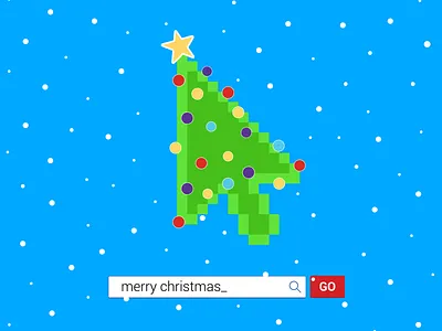 Christmas postcard arrow celebration christmas cursor go holiday postcard search search bar star technology tree