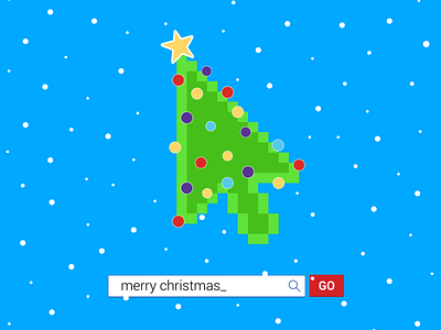 Christmas postcard arrow celebration christmas cursor go holiday postcard search search bar star technology tree