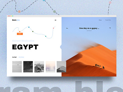 Ramb.ble - Travel Web Design art direction concept creative flat interaction interaction design landing page magazine minimal photography studio travel travel app travel blog ui uiux visual web web design website