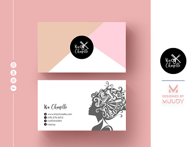 Kai Hairs | Clean & Elegant Business card Design by MUUDY branding business card business card mockup design flat illustration logo minimal minimal art minimal branding modern vector