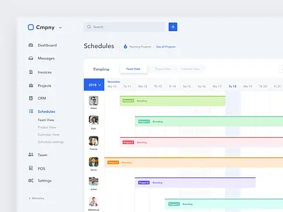 Schedule Page app booking calendar dashboard desktop enterprise management project schedule team time ui ux