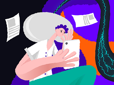 Sleep report graphic illustration ui
