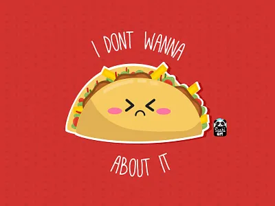 Taco 'bou it? art cute design flat food food art foodpun illustration kawaii mexican food taco typo typography vector