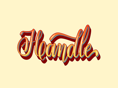 Handle project calligraphy design hand lettering letter letter design lettering typography