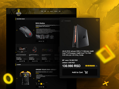 Gigatron Masters / Shop clash clean dark esports game gaming landing page logo shop ui uiux userinterface ux videogame