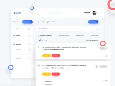 Dashboard UI answers dashboard design questionbank questionnaire ui web webapp webapplication