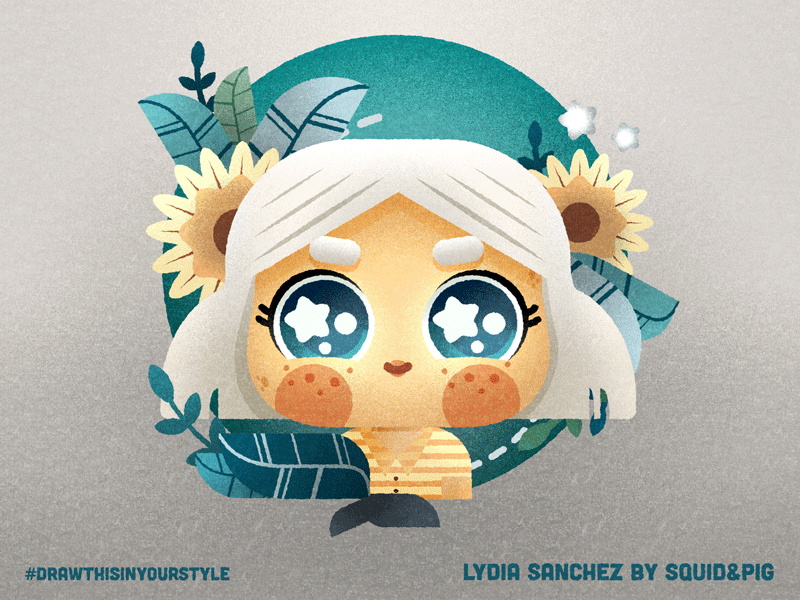 Lydia Sanchez | #DrawThisInYourStyle chibi cute drawthisinyourstyle gif illustration kawaii lydia sanchez stickers vector