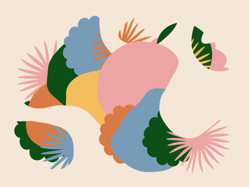 Jungle animation animation design blue cream dynamic gif movement smooth