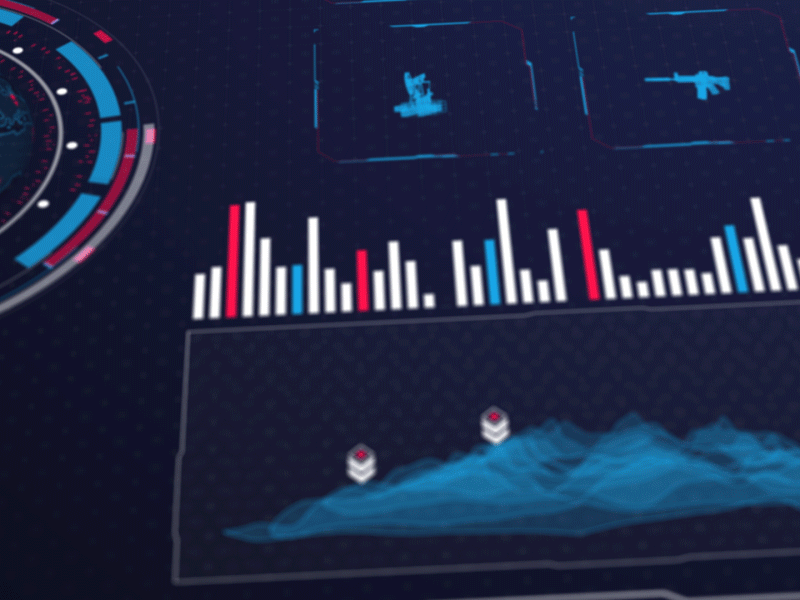 HUD/ Sci-FI UI fui gui hud hud elements interface motion graphics sci fi ui widget