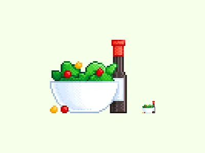 #13 Salad pixel art 8bit bottle color design green icon illustration pixel art retro salad vinegar