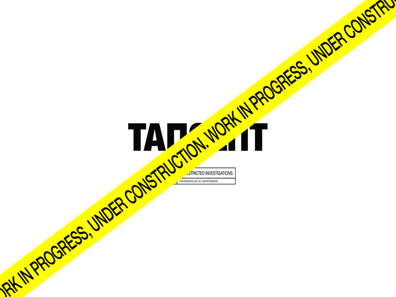 TANGENT - Work in Progress, Under Construction PT. II animation black black and white caution design gif logo logo concept logo design concept minimal minimal design modern outline outlines tape typography white yellow