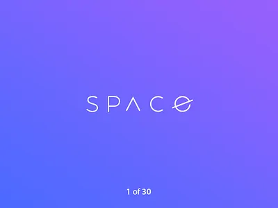 #ThirtyLogos Challenge Day 1 - Space 30 logos branding daily design flat grandient logo space thirty day logo challenge thirtylogos type vector