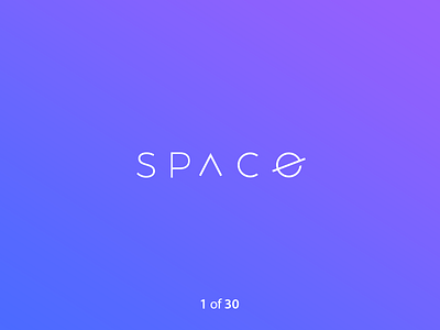 #ThirtyLogos Challenge Day 1 - Space 30 logos branding daily design flat grandient logo space thirty day logo challenge thirtylogos type vector