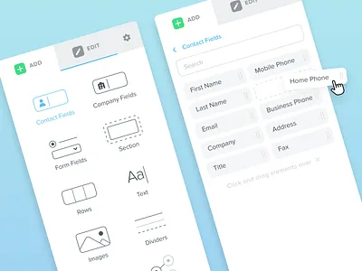 Kizen - Editor 1 click drag editor interface ui uidesign ux
