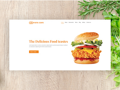 Restaurant website header breakfast cafe fast food food header header exploration landing page meal restaurant