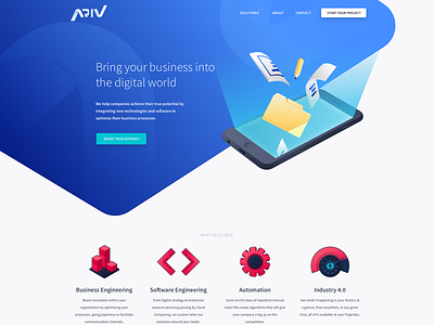 IoT Consultants branding design identity illustration landing page ui website