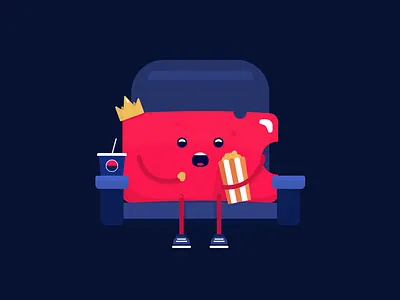 Cinema Ticket apple cinema design great illustrator ios landing movie movie app sketch theater ticket ui ux web