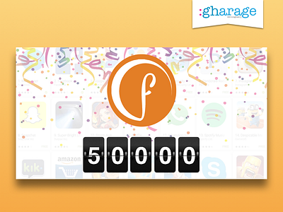 Flippy Campus 50k Downloads For gharage app downloads banner design flippy campus milestones ui