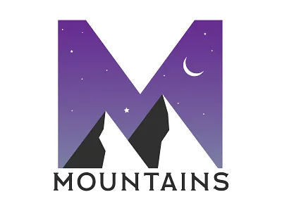 Mountains Dribbble 01 concept art mountains night