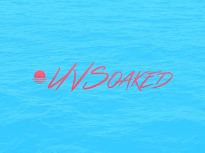 UVSoaked V3 80s athletic branding logo minimal modern soaked sun water waves