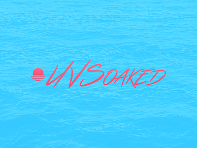 UVSoaked V3 80s athletic branding logo minimal modern soaked sun water waves