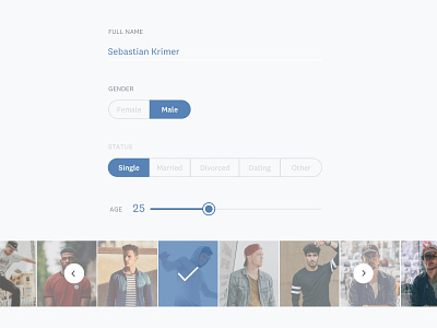User Personas on HolaBrief branding carrousel design flat gallery icon online tool slider switch ui user persona ux ux ui web