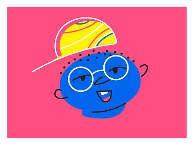 Funky Portrait - 03 face hat illustration portrait