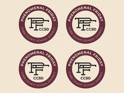 Phenomenal Friday Logo Options badge badgedesign design f letter lettering logo monogram monograms p process school
