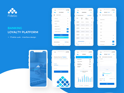 Banking Loyalty Platform - various screens dashboard design interface design loyalty mobile website design ui ux