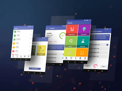 Exam app android aplication app branding design graphic icon ios logo mockup ui ux