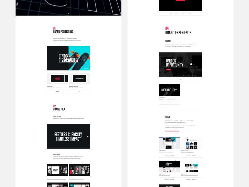 STRV Brand Guidelines 2018 - Part 2 ales nesetril black and red brand brand guide brand guide site brand guidelines brand idea brand identity brand showcase brand update brand website branding curiosity cursor dark webdesign one page strv strv brand strv brand guidelines webflow