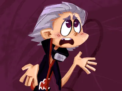 Hidan akatsuki anime character character design character emotion cute desing hidan illustration naruto