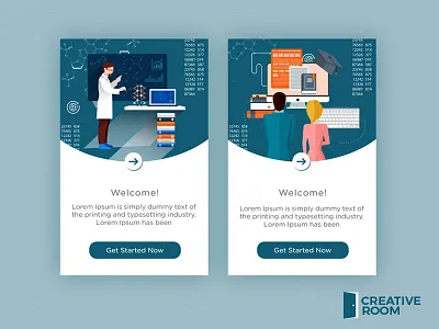 Medical Application android app design digital doctor lecture live medical mobile splash students test typography ui ux vector videos wallet