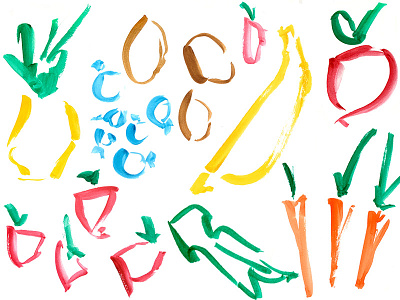 Watercolor produce illustration watercolor