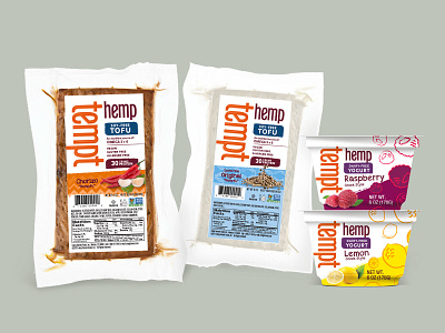 Hemp-based Tofu and Yogurt artdirector branding design logo packaging design