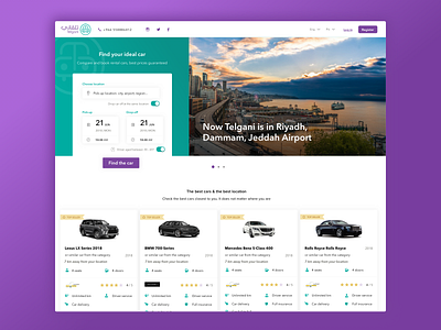 Car Delivery App clean app colors desktop app list list page search bar search box violet