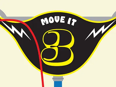 Blazeface Race Team bicycle bmx numbers plate racing typography