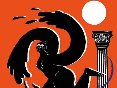 Metamorphosis 2 colours drawing illustration illustrator